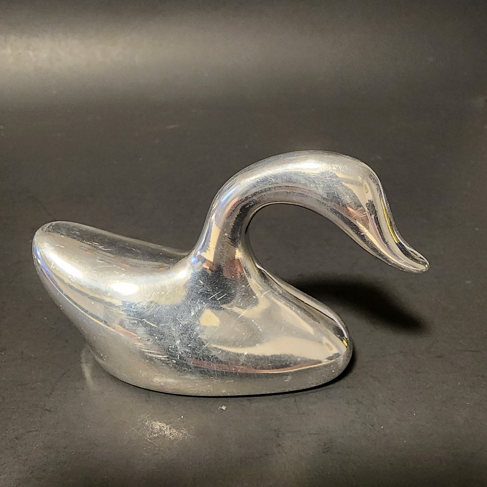 Hoselton Canada Duck Sculpture Aluminum Signed Mid Century 1159